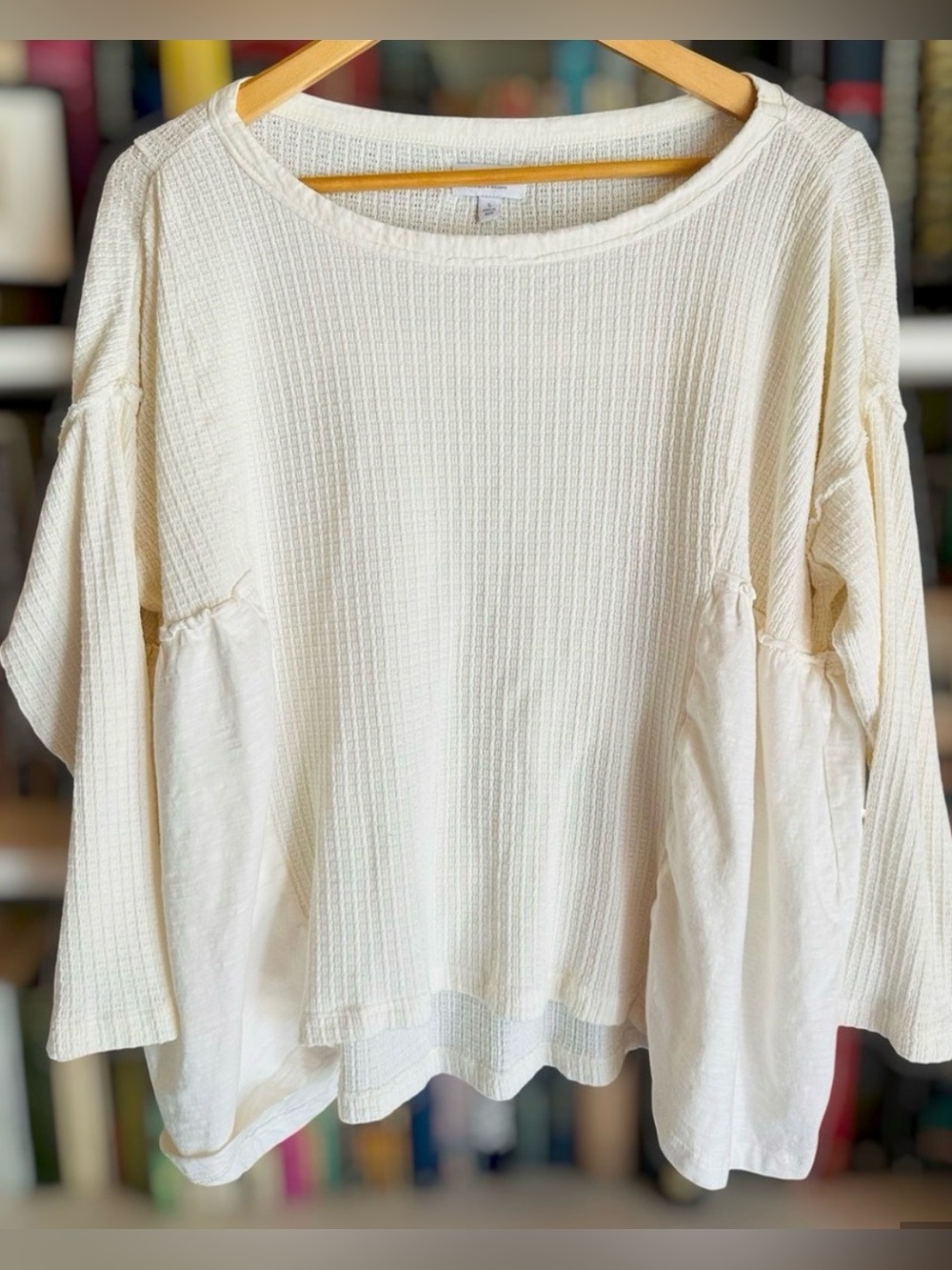 True Craft Cream Oversized Boho Top S